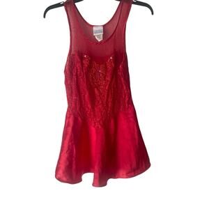 Secret Treasures Vintage 90s Large Lace Sewuin Floral Sexy Babydoll Lingere Top
